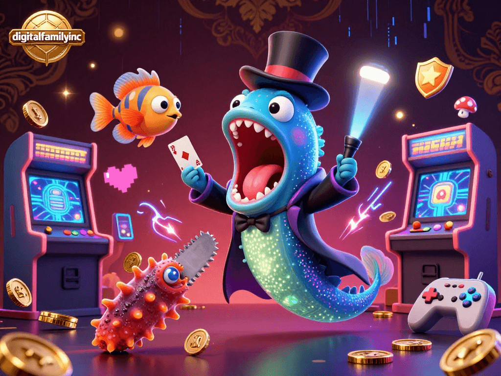Experience the magic of digitalfamilyinc as deep-sea creatures perform dazzling casino tricks.
