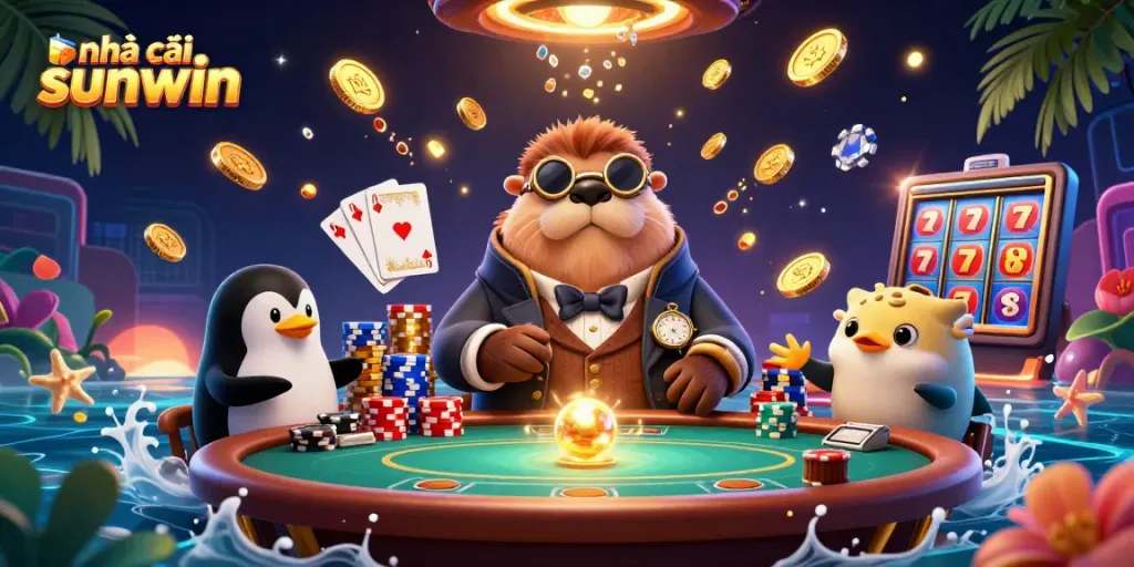 Engage with nhà cái sunwin and enjoy thrilling poker battles in an underwater casino atmosphere.