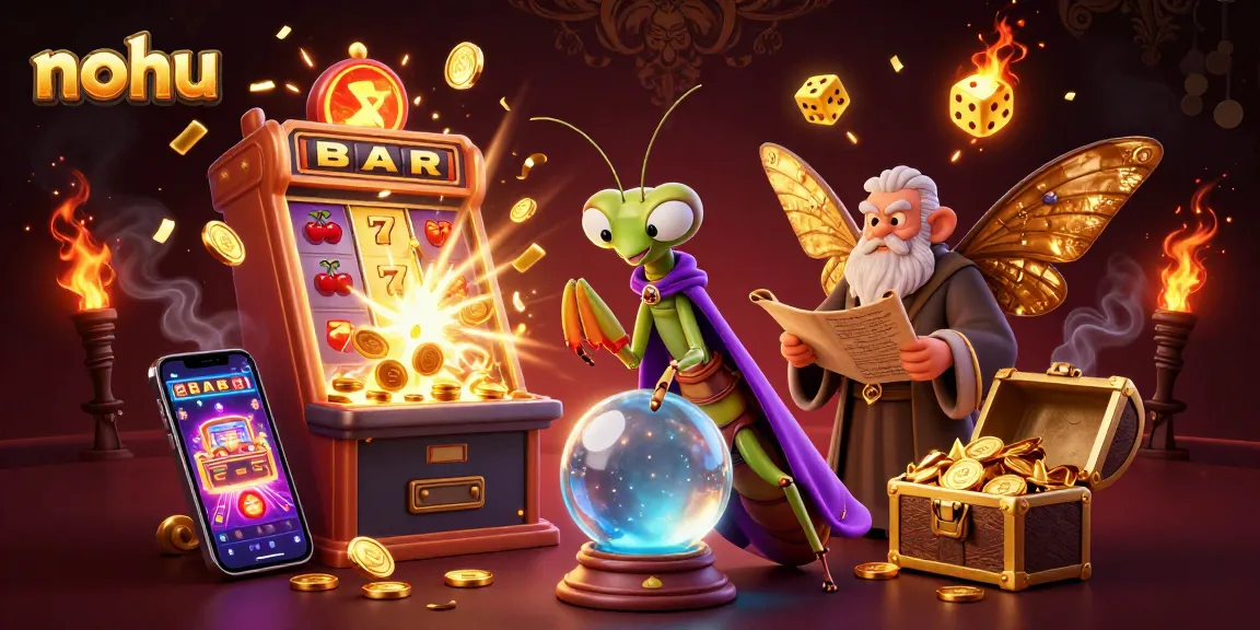 Experience nohu's thrilling games with vibrant visuals and rich 3D characters in an engaging casino scene.