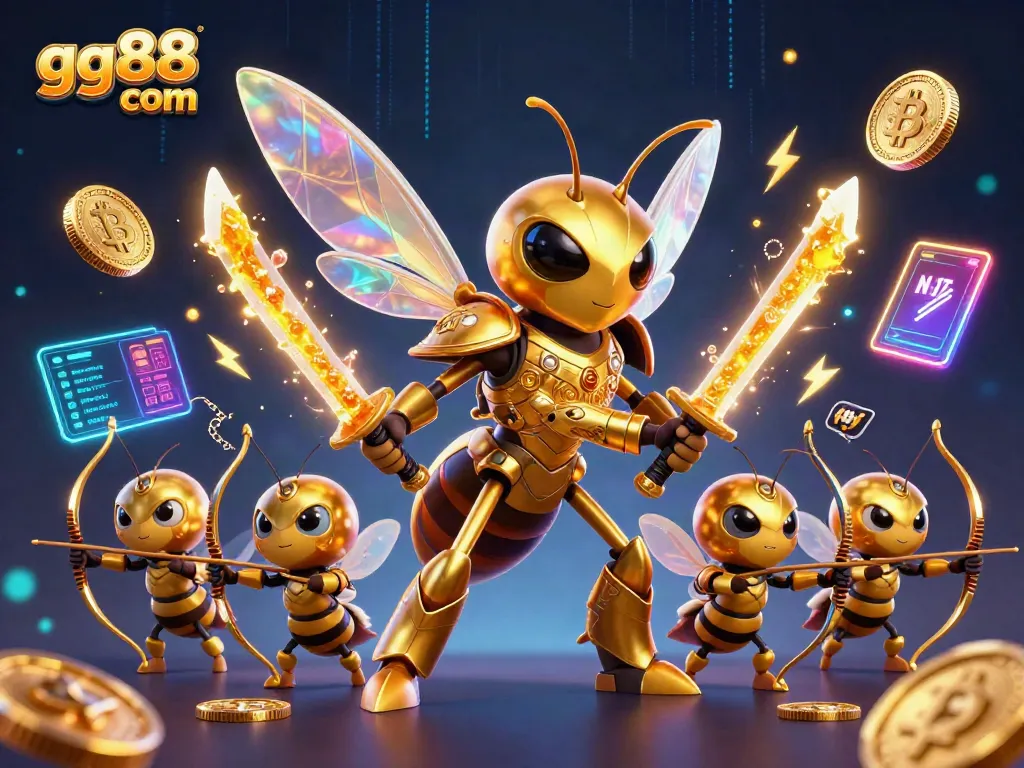 Experience thrilling gaming action at gg88 com with captivating 3D characters and vibrant casino elements.