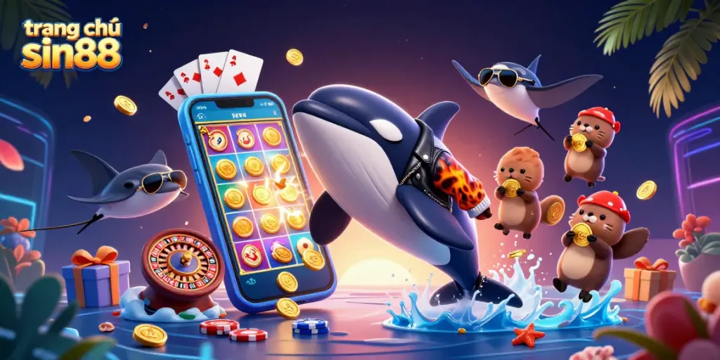 Experience dynamic online gaming with trang chủ sin88 featuring colorful characters and exciting casino elements.