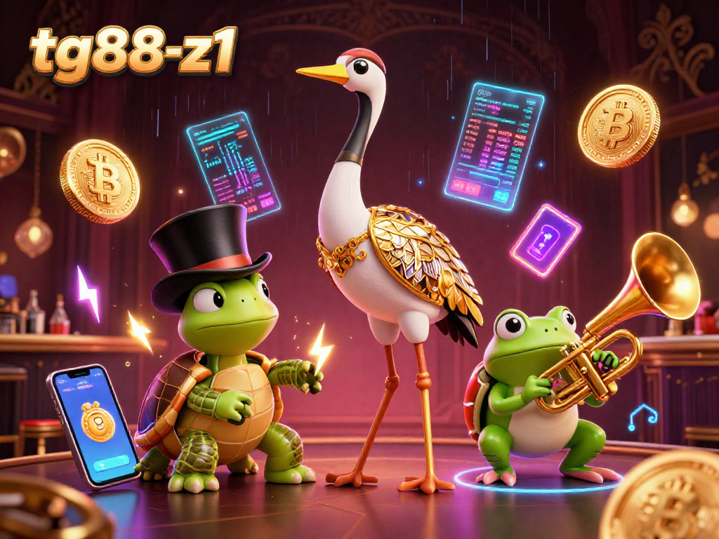 Play and enjoy tg88-z1 in this vibrant 3D casino scene filled with lucky elements.