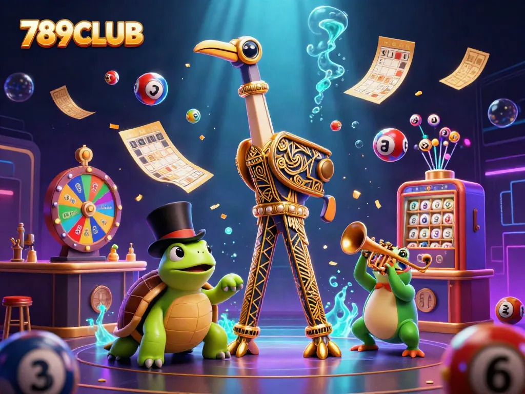 Engage with 789CLUB through vibrant 3D casino elements, including unique characters and dynamic games.