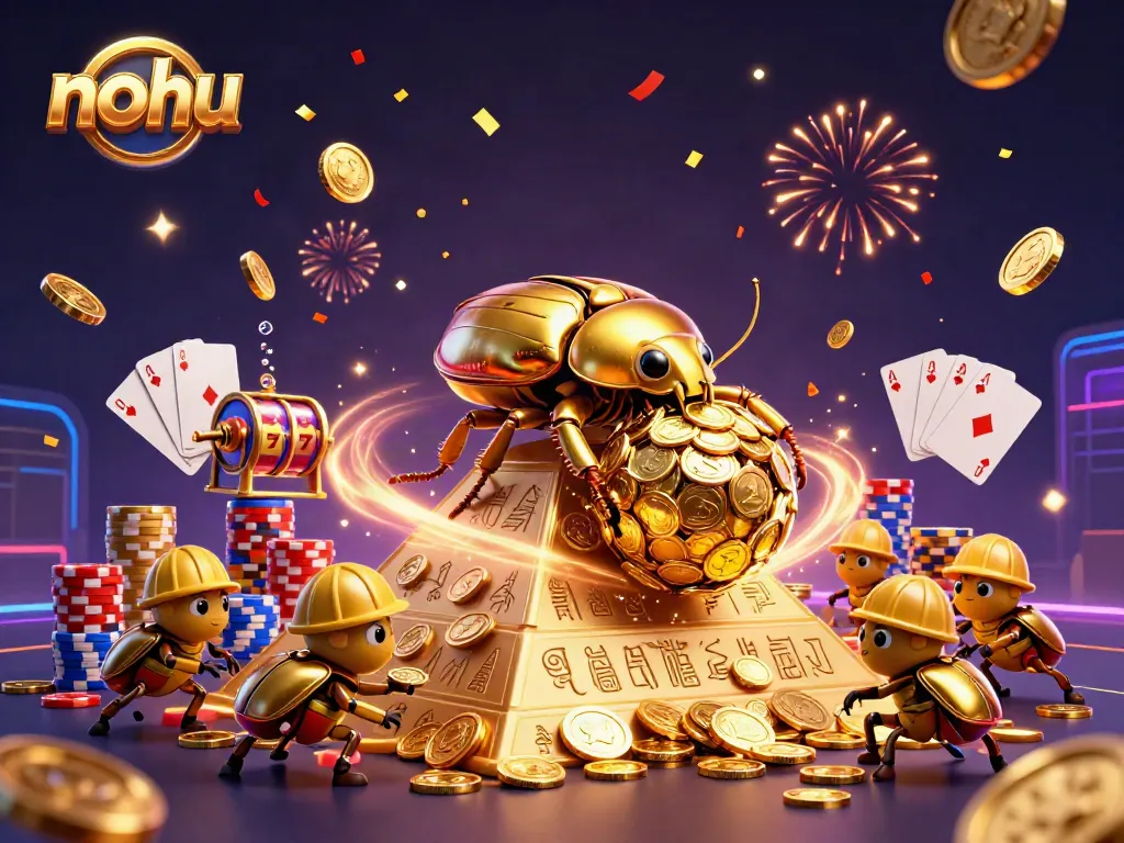 Catch thrilling moments of nohu action as golden coins cascade from reels and awards unfold.