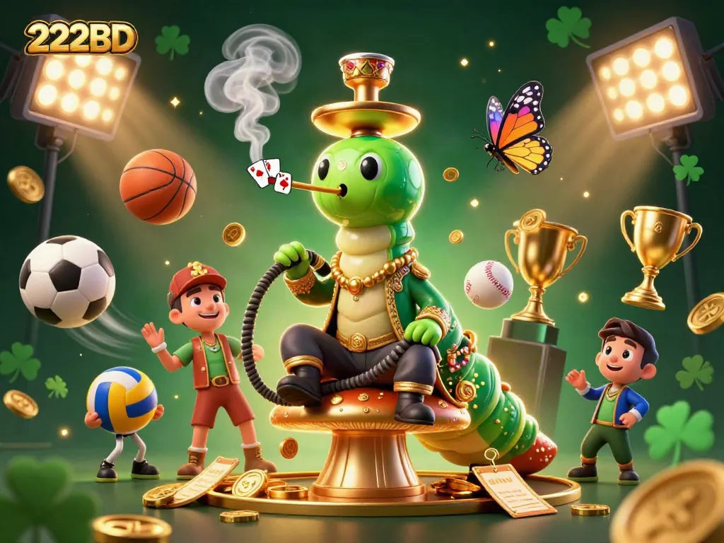 Explore unique betting strategies at 222BD with a vibrant 3D casino scene illustration.