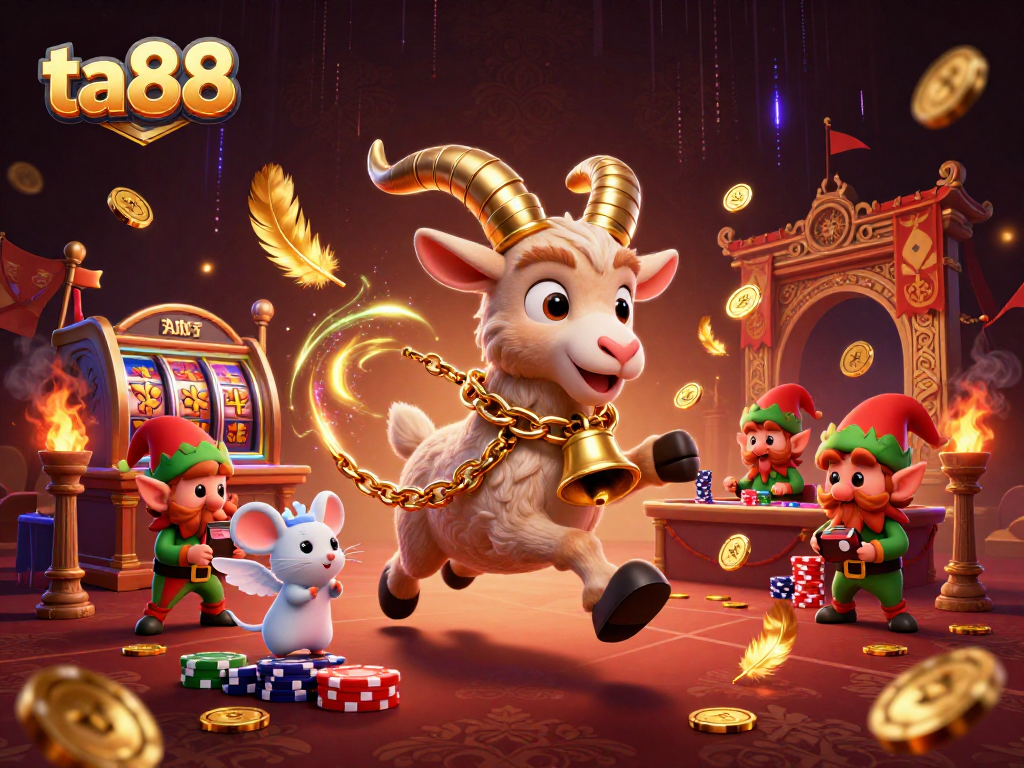 Engage in thrilling gameplay at ta88's festive casino with Krampus, angel mouse, and mischievous gremlins.
